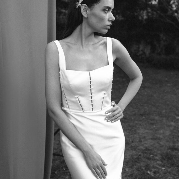 Bégum for Anthropologie Weddings Isla Wedding Gown Size 4 NEW - Picture 5 of 6